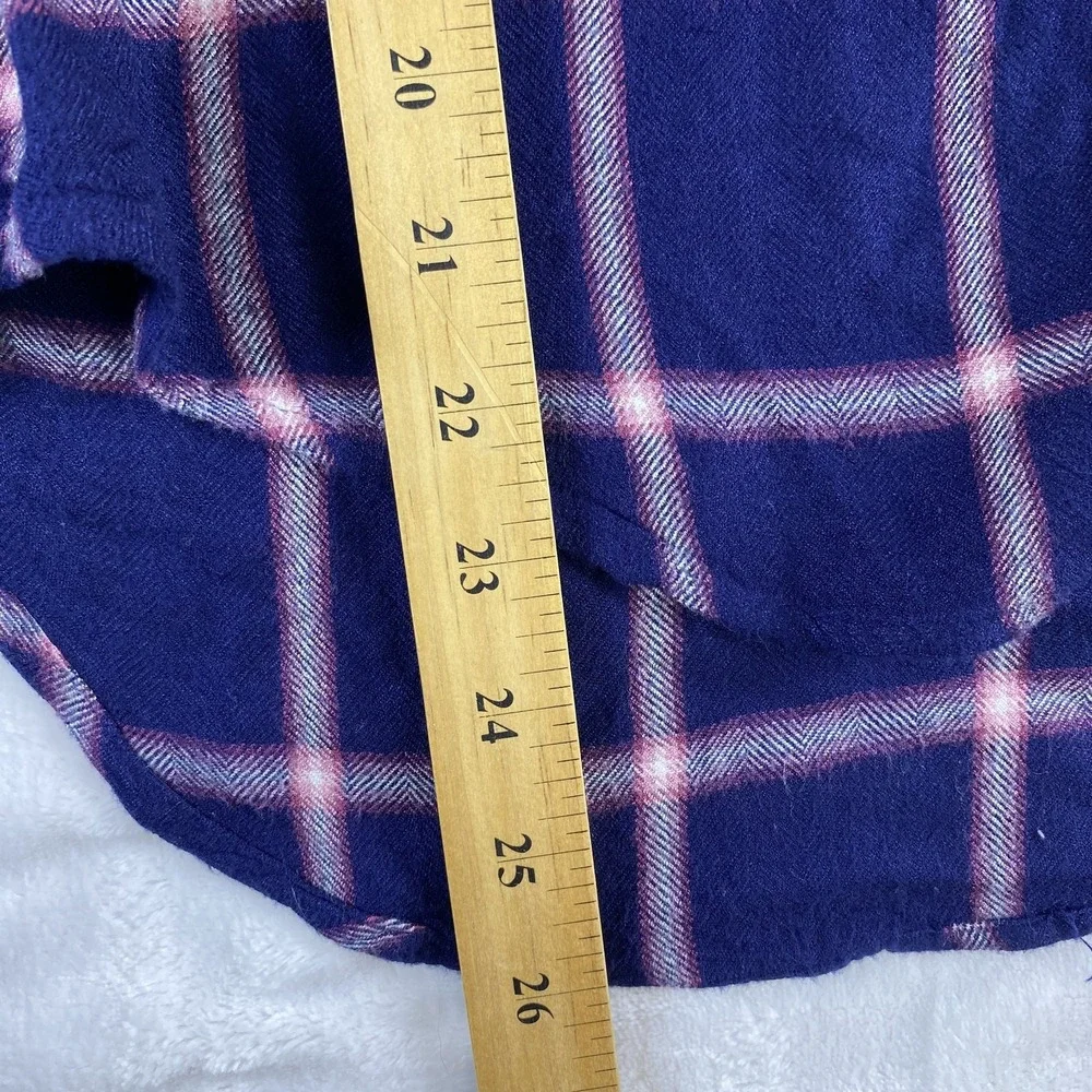 Rails Flannel Shirt Women Sz XS Purple Plaid Long Sleeve Winter Soft Cozy - Picture 7 of 10